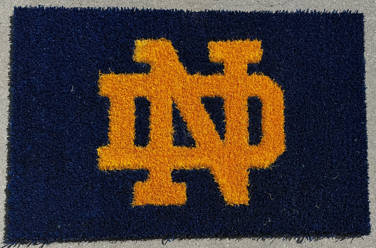 Notre Dame turf doormat variation 1
